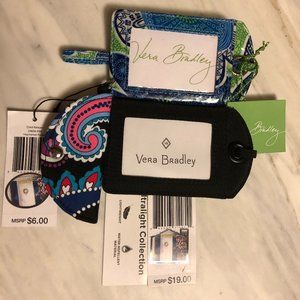 Vera Bradley 3-Piece Luggage ID Tags and Electronic Cord Keeper, NWT